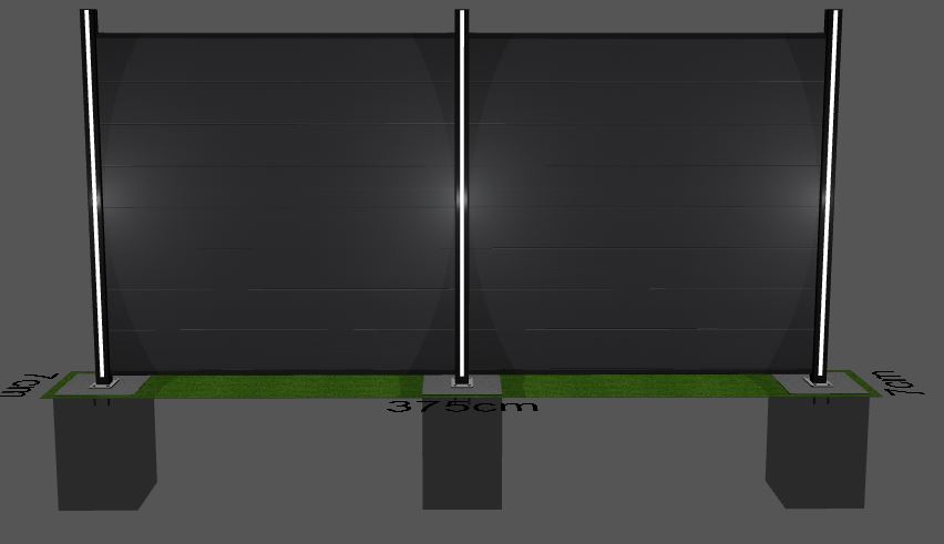 LED-Lichtleiste-fuer-EASY-FENCE-Pfosten LED-Lichtleiste für Alu-Pfosten 70x70 mm