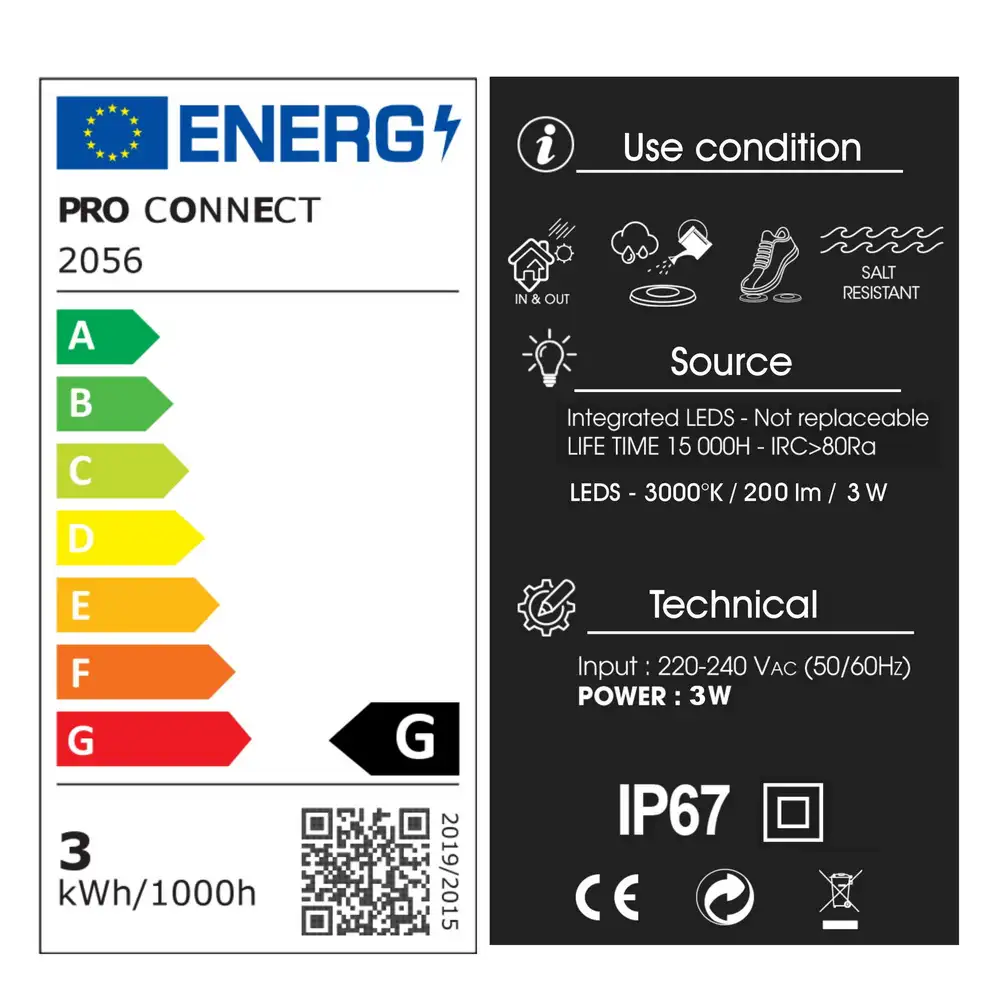 LED Bodeneinbaustrahler Außen Ø 9,6 cm rund für Terrassenbeleuchtung