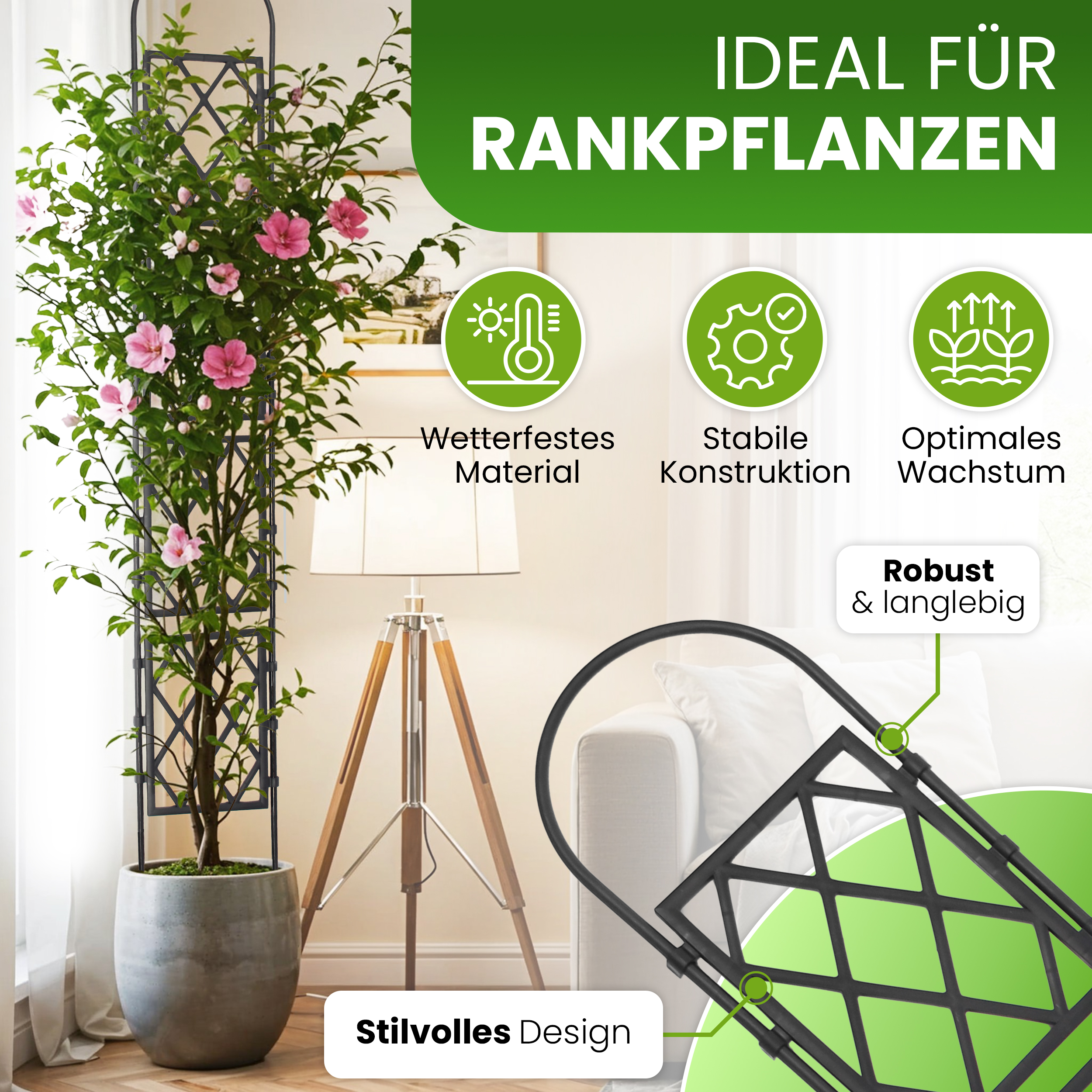 Wandspalier mit Bogen Rankgitter Pflanzenstütze Gitterspalier für Garten