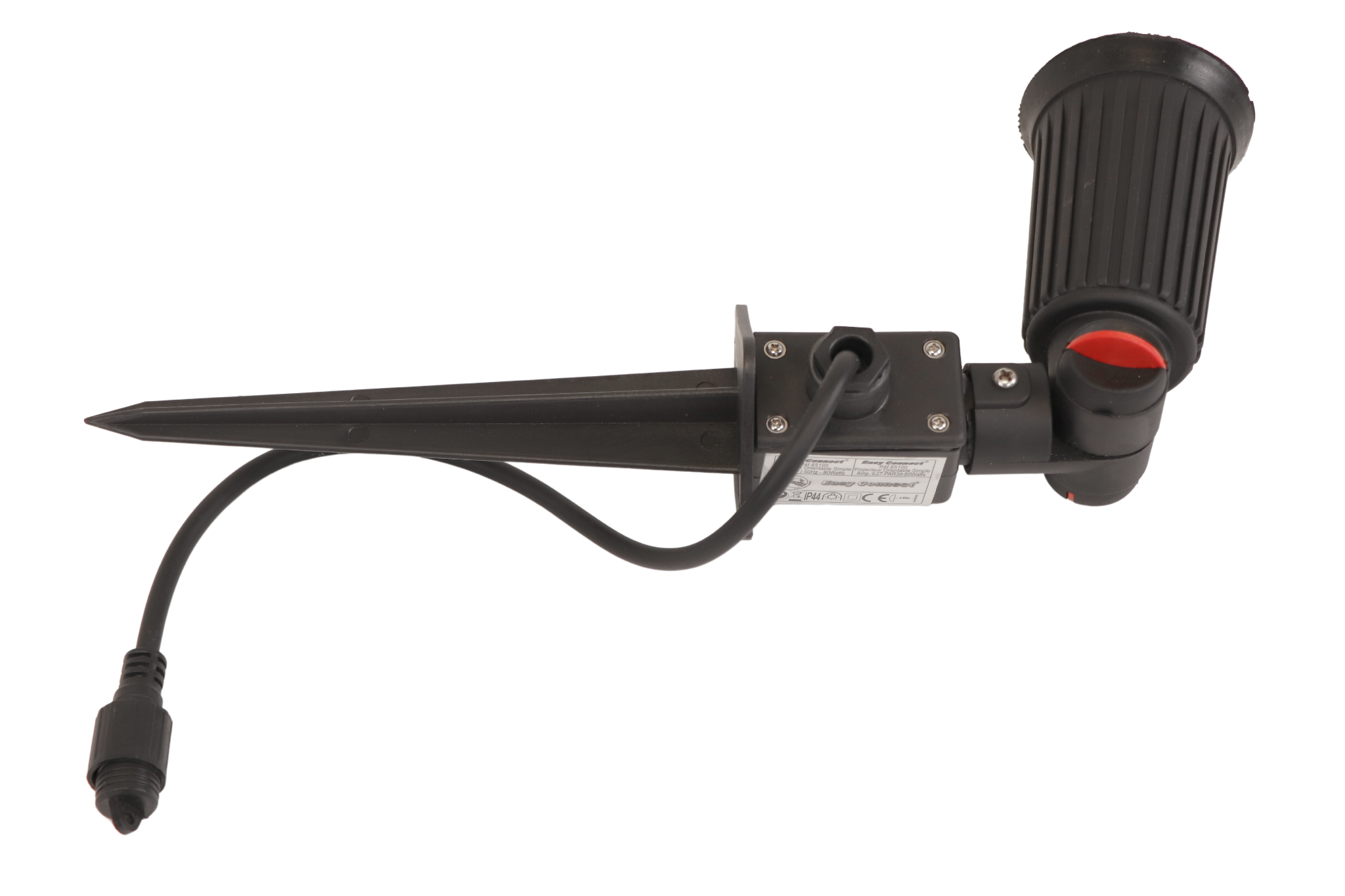 Easy Connect 65100 Erdspießstrahler Kunststoff schwarz IP44 Strahler ohne Leuchtmittel