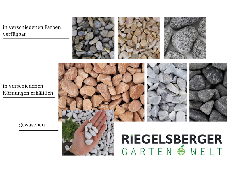 Kies-gewaschen-Info-Logo Teichkies Deko Wegkies
