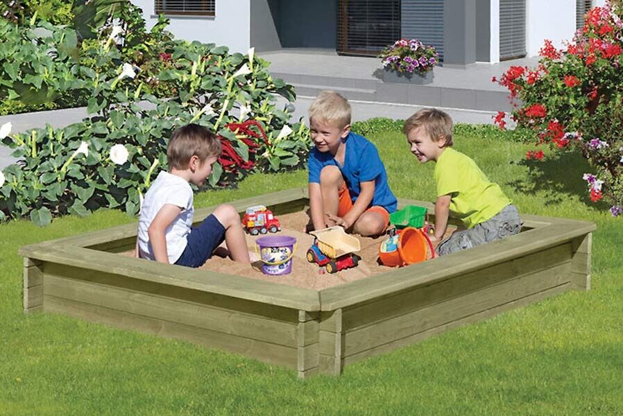 s-l1600ftAxD944sm8GnE Sandkasten aus Holz imprägniert Aufbau mit Stecksystem