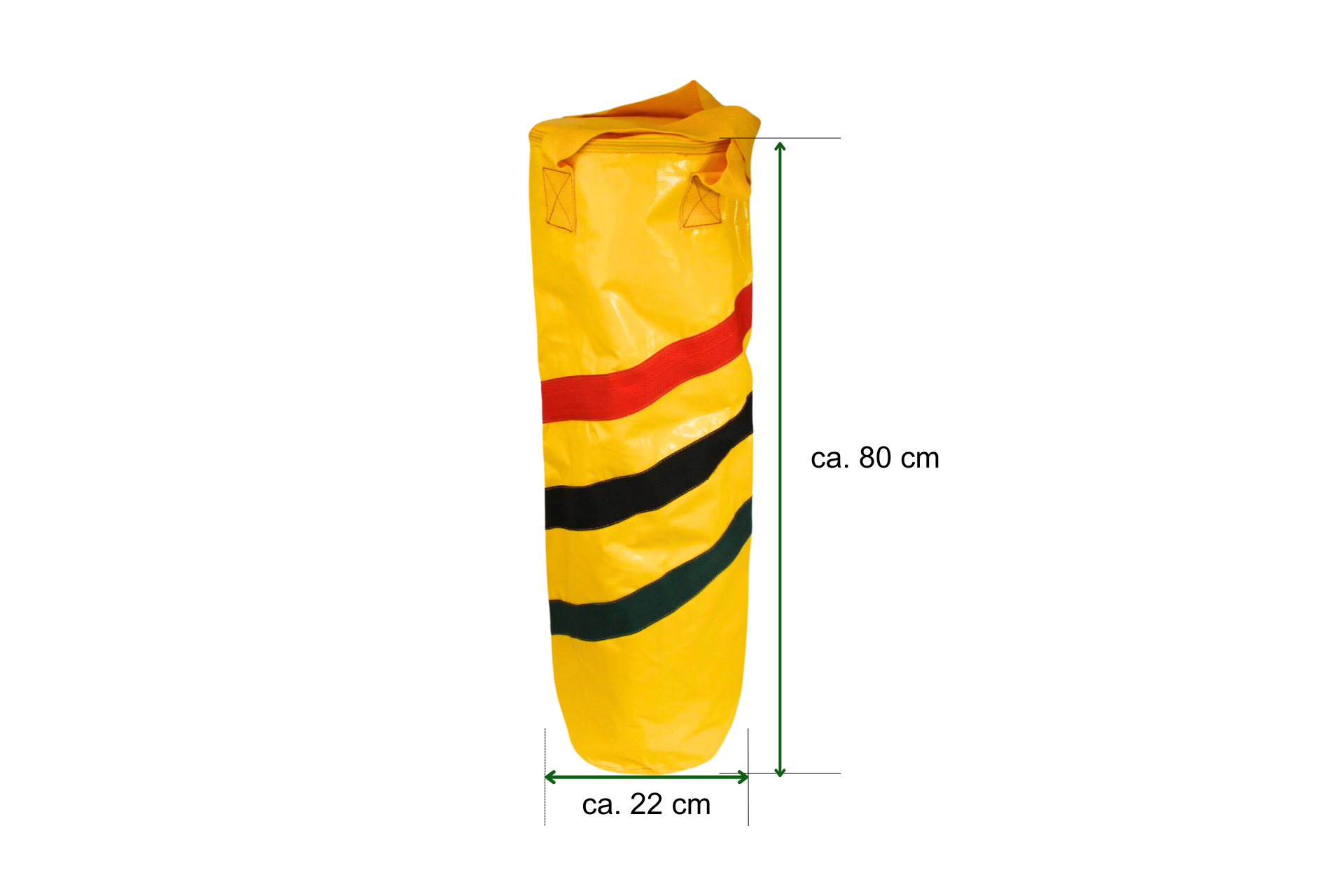Boxsack gelb 80x22 cm für Kinder Sandsack Hängend