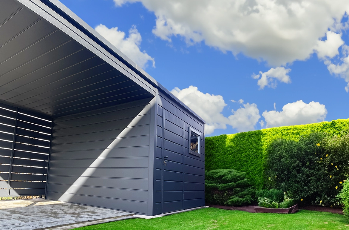 Premium Gerätehaus Metallhaus SENNA