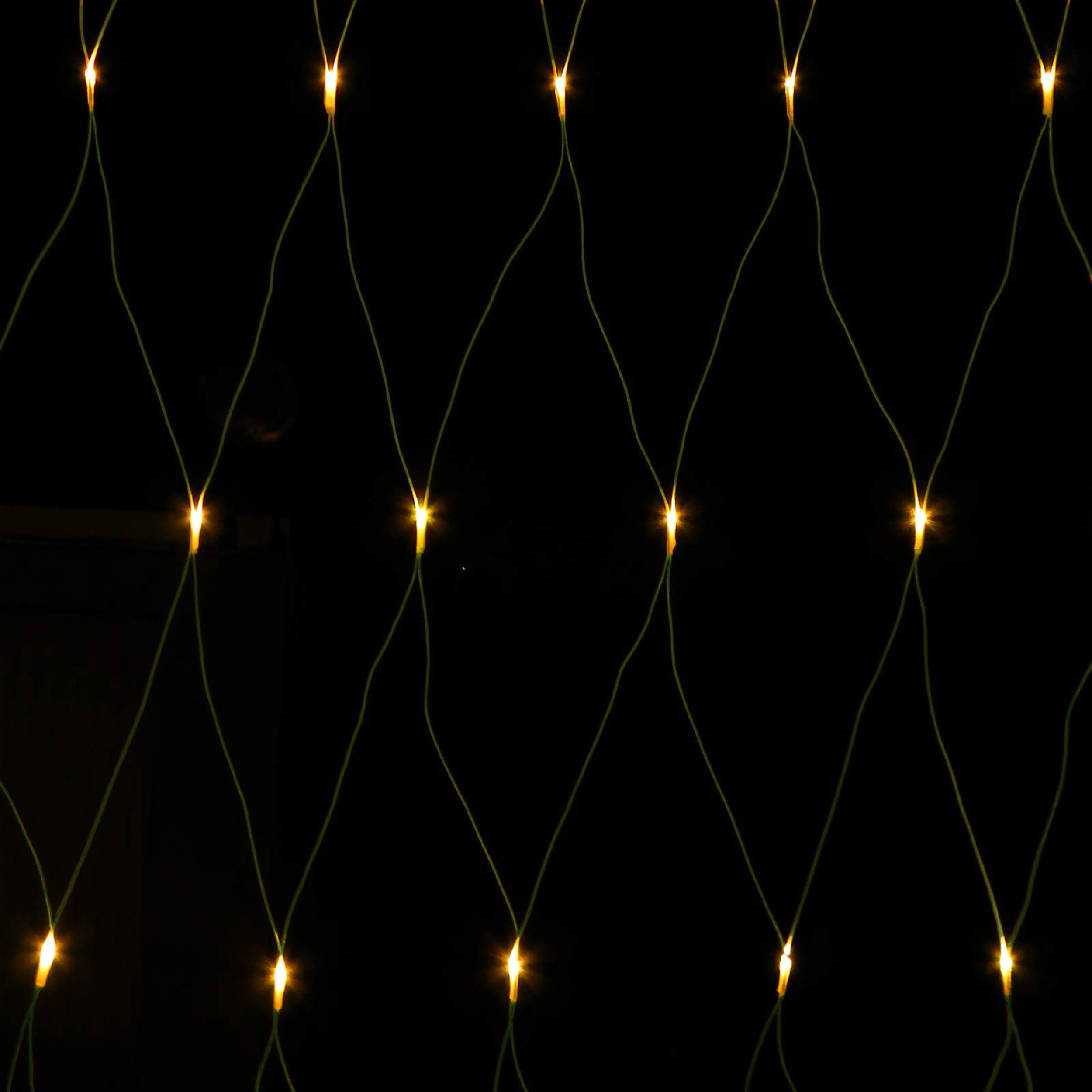 Lichternetz mit warmweißen LEDs und Timer Batteriebetrieben für innen und außen