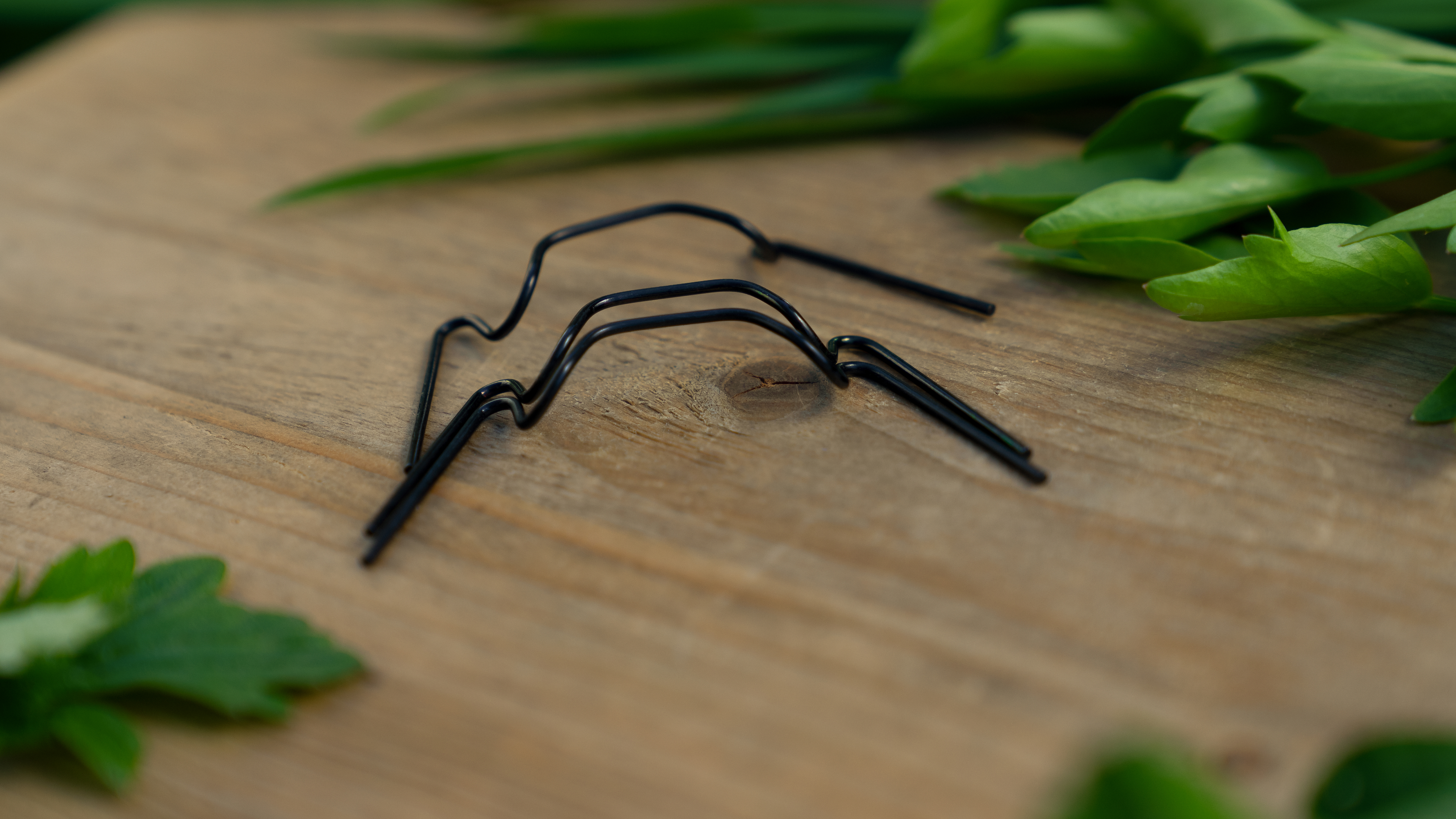 Glasfederklammern, 20 Stück, schwarz