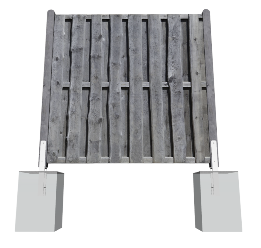 180x180z7QhJ1kTDdNmW Sichtschutz NATURA Bohlen-Zaun 180x180 cm Kiefer KDI grau