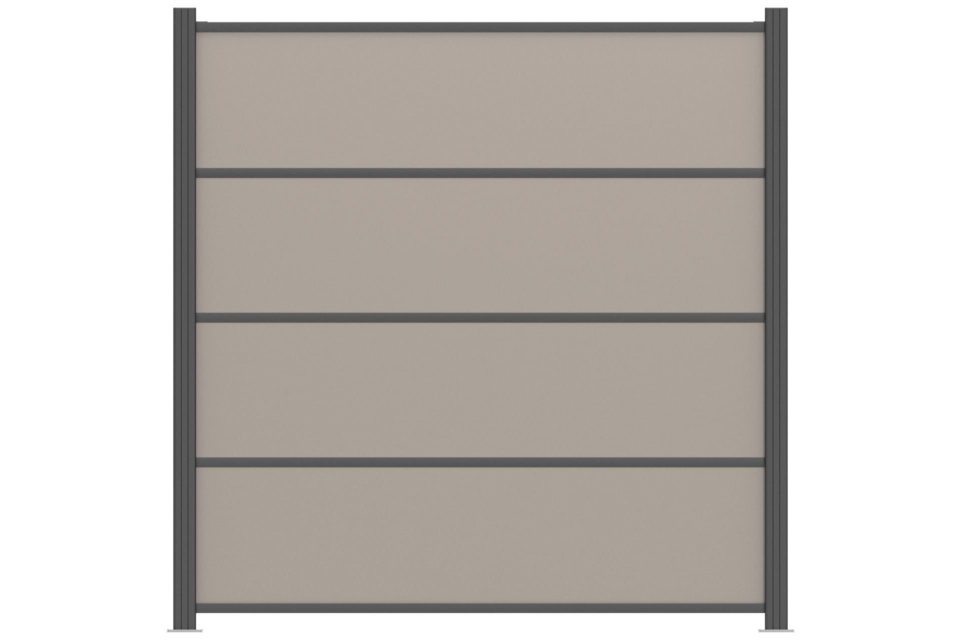 180x180-terragrau__ Sichtschutz EASY-BOARDS ACP Steckzaun terragrau 4er-Set
