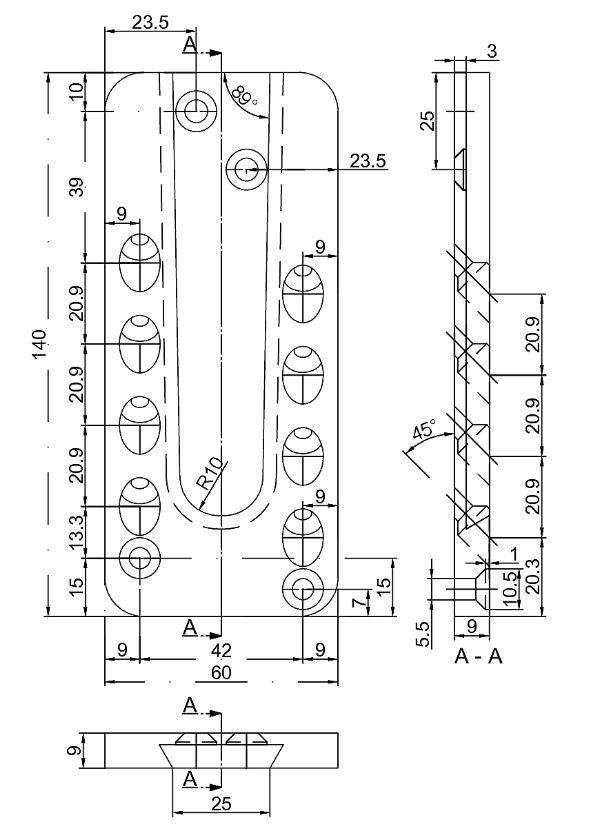 Pitzl Verbinder HVP Standard für Holz-Holzanschluss Maße 60 x 140 x 12 mm