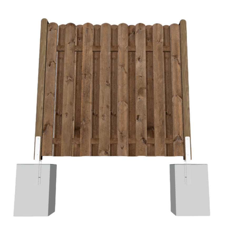 180x180g8ci1lMC3llHV Sichtschutz BOLEO Bohlen-Zaun 180x180 cm Kiefer KDI braun