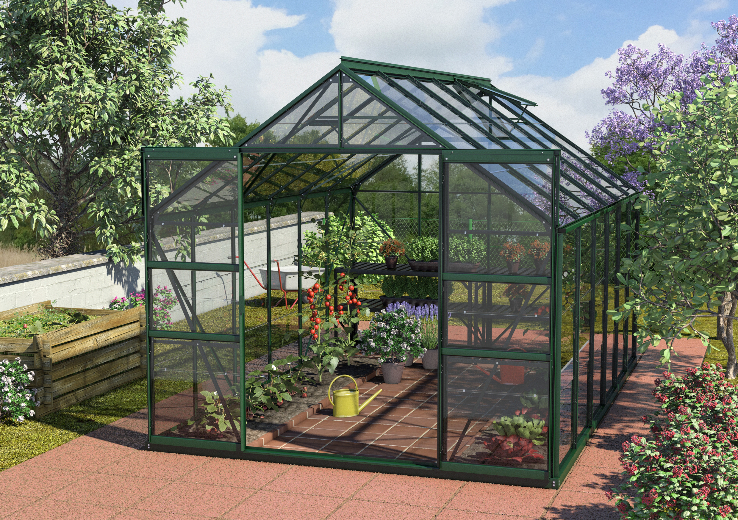 Gewächshaus Mars 9900 ESG 3mm, smaragd
