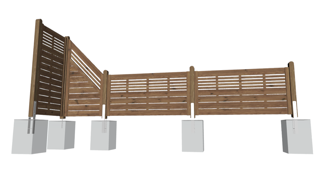 180x90-braunagf6M8YJiI9T3 Sichtschutz SINA Zaunelement 180x90 cm Kiefer KDI braun
