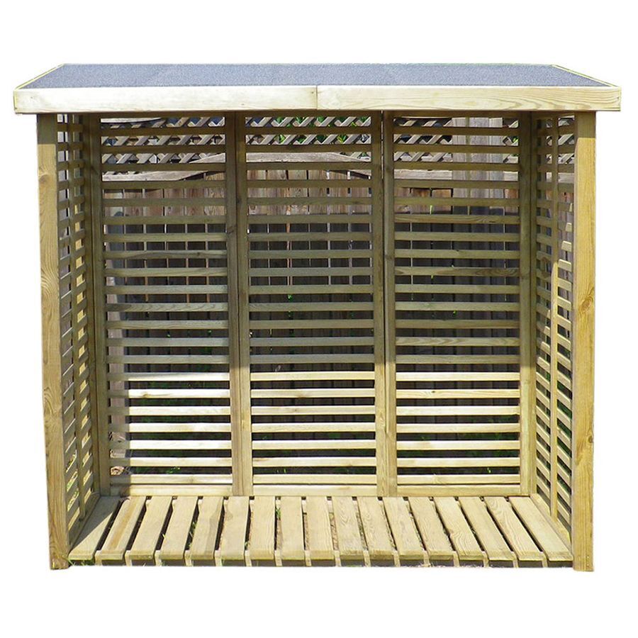 s-l1600UpkHct68gftlk Kaminholzregal mit Rückwand aus Holz KDI grün Brennholzlager Holzunterstand