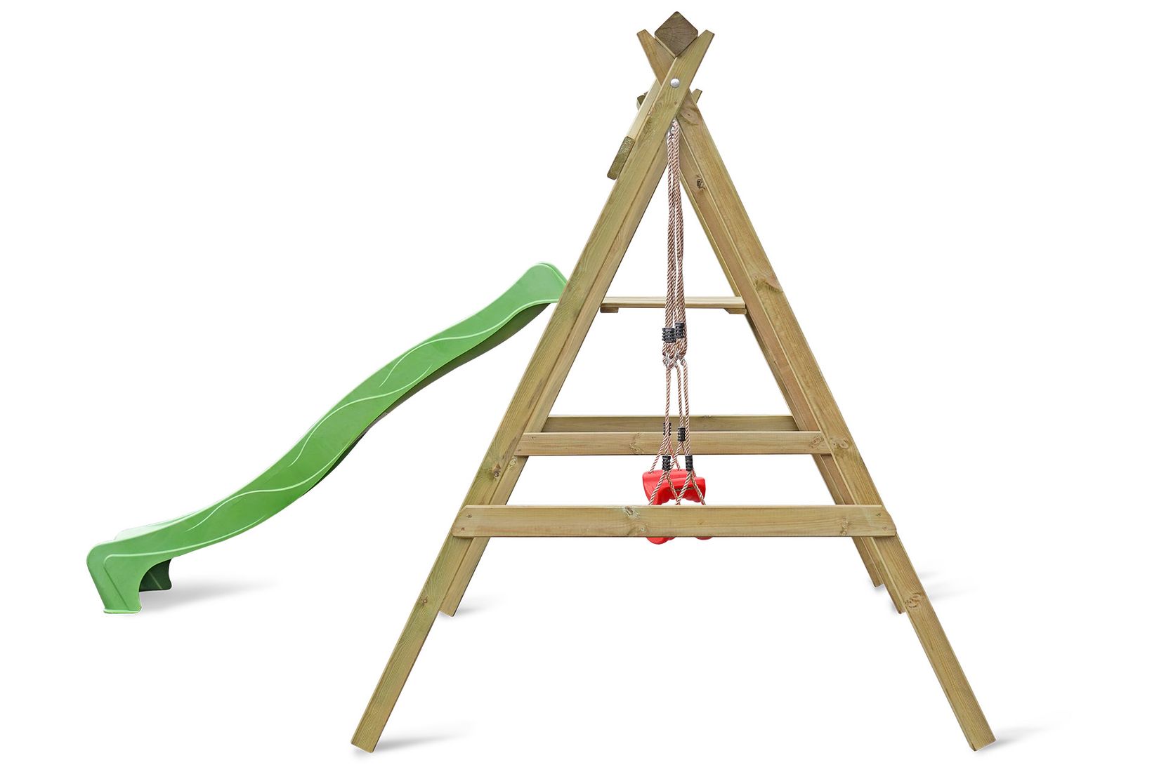 67161-67165-W5qHOUKgby53Ahf Schaukelgerüst Typ 4.2 mit Doppelschaukel und Rutsche für Kinder