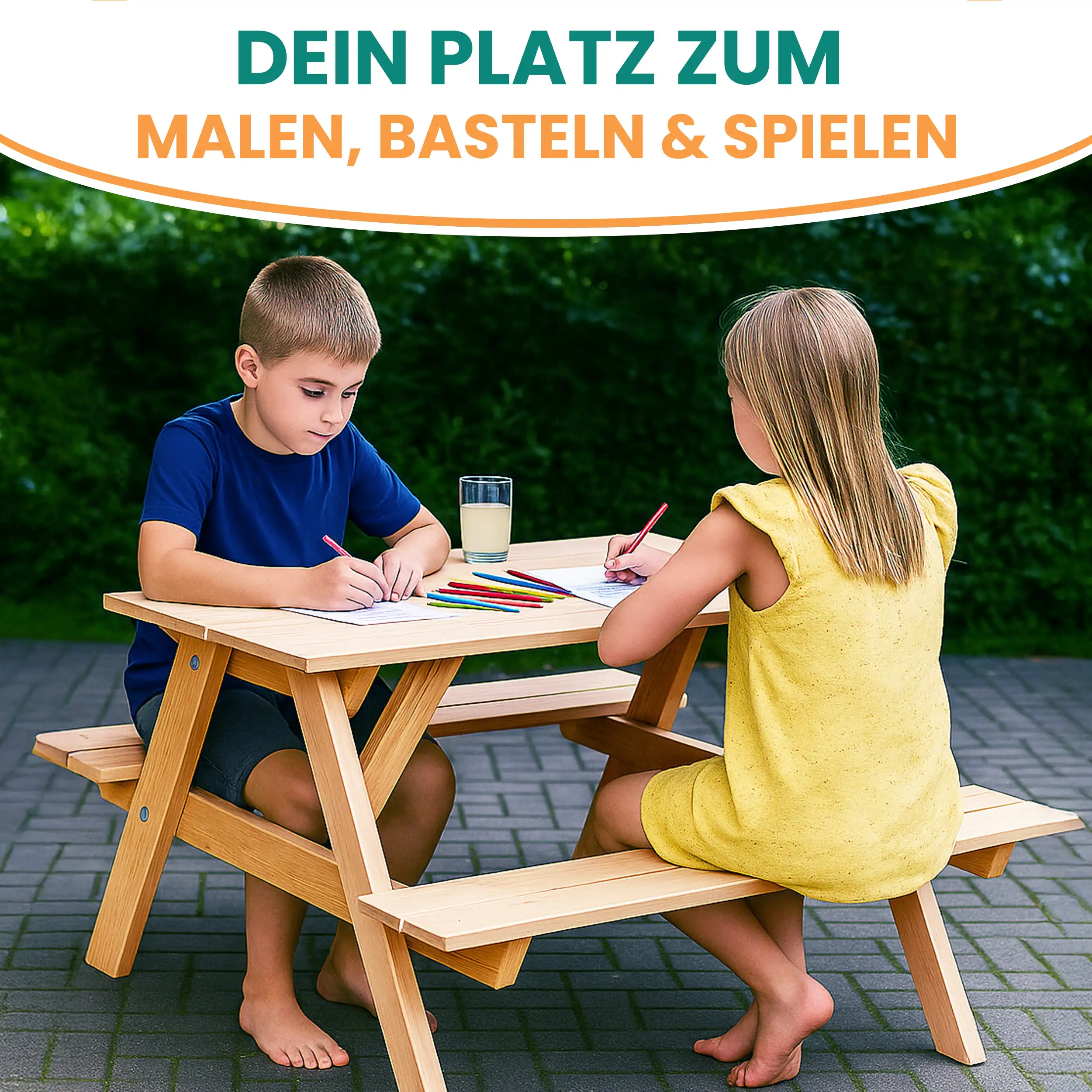 Kindersitzgarnitur Picknicktisch Sitzgruppe Gartenmöbel Outdoor Kindersitzgarnitur Picknicktisch Sitzgruppe Gartenmöbel Outdoor