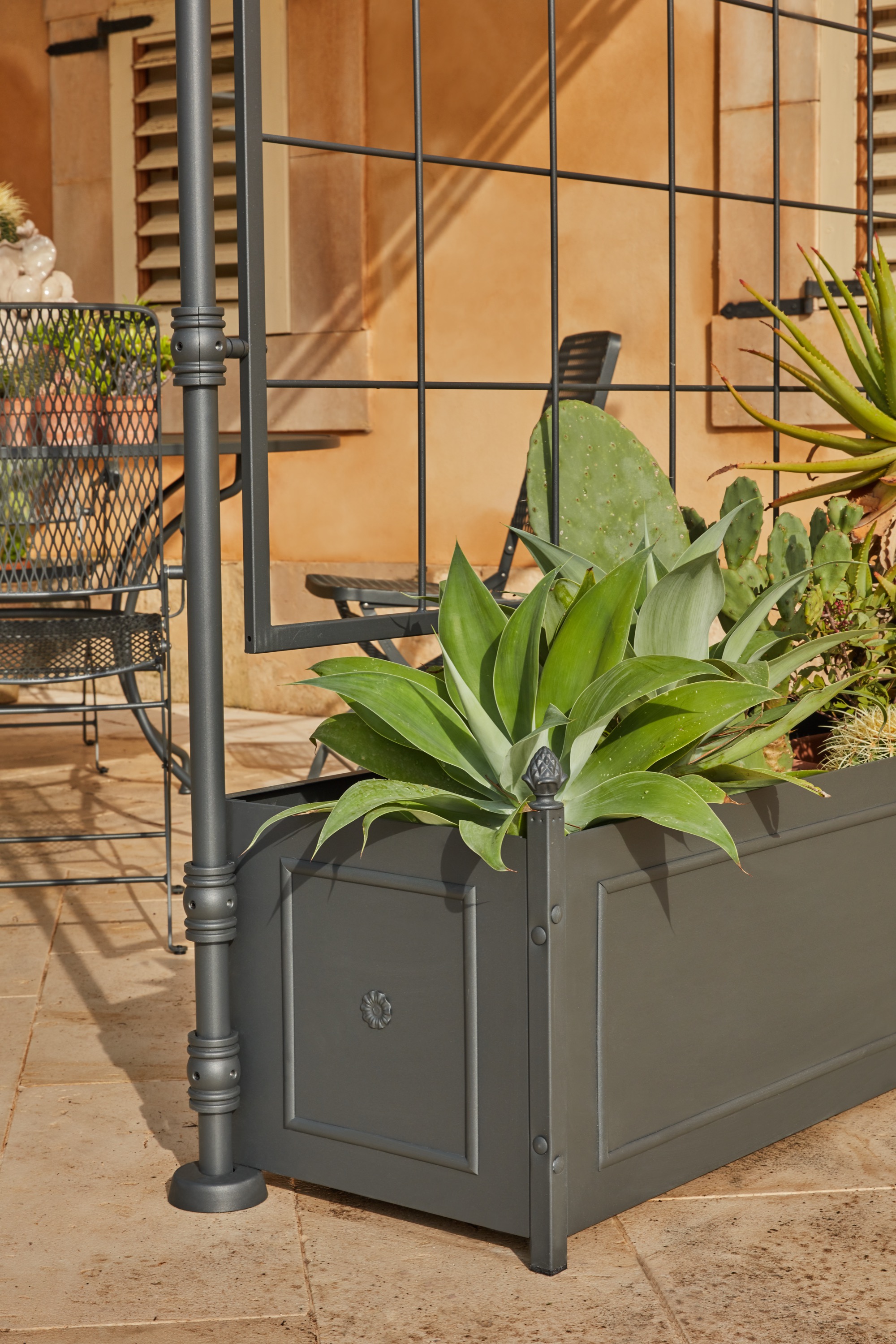 unopiu-0809 Unopiu Gebogene Anbaupergola Solaire Überdachung Set Breite 376 cm