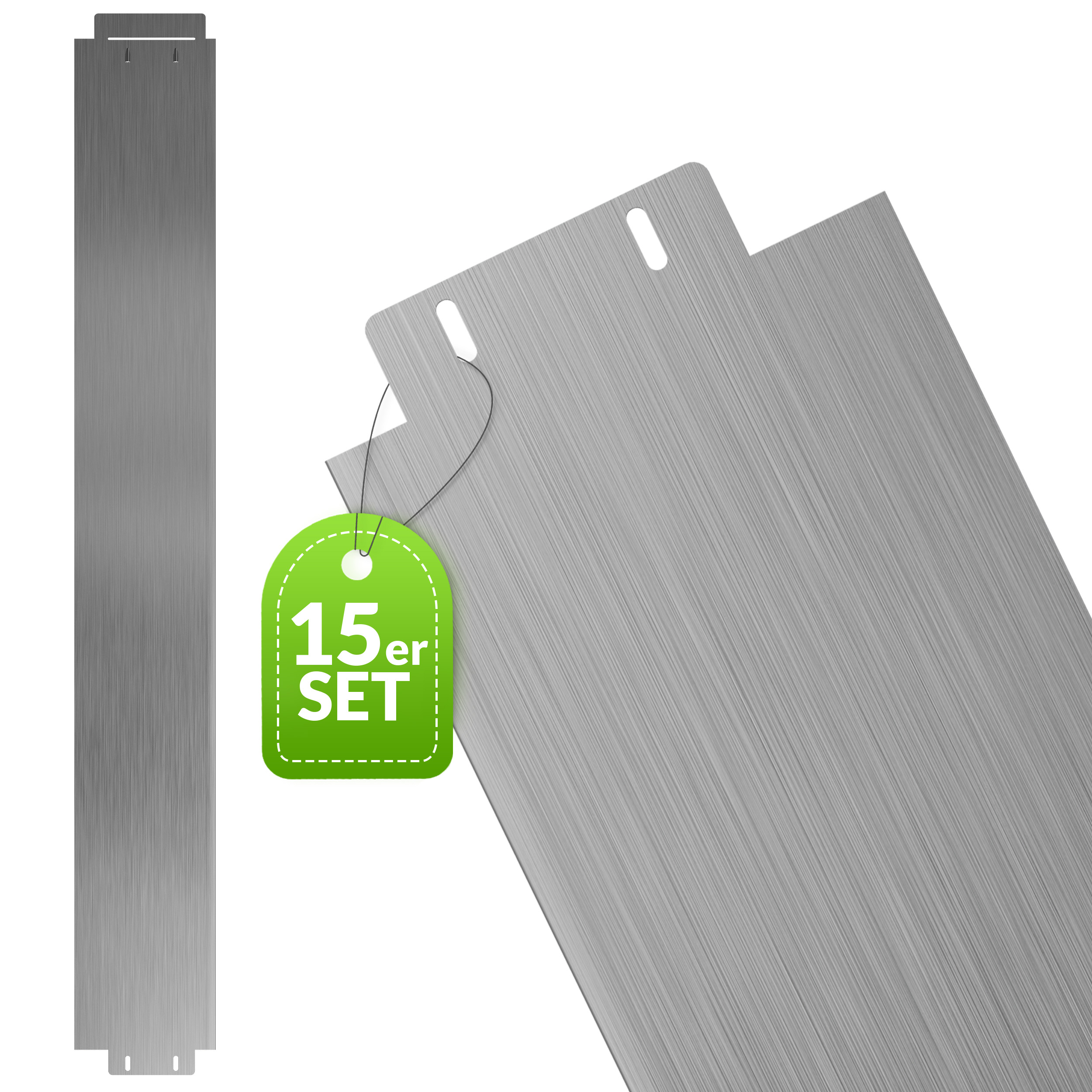 Gartenkanten 15 m 15 Set Beetumrandung Rasenkantenschiene 