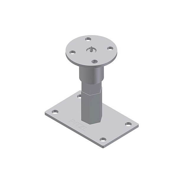 zeichnung-1 Pitzl Pfostenträger Schwer Stecksystem Z m. Zentrierspitze, ZiNiP beschichtet