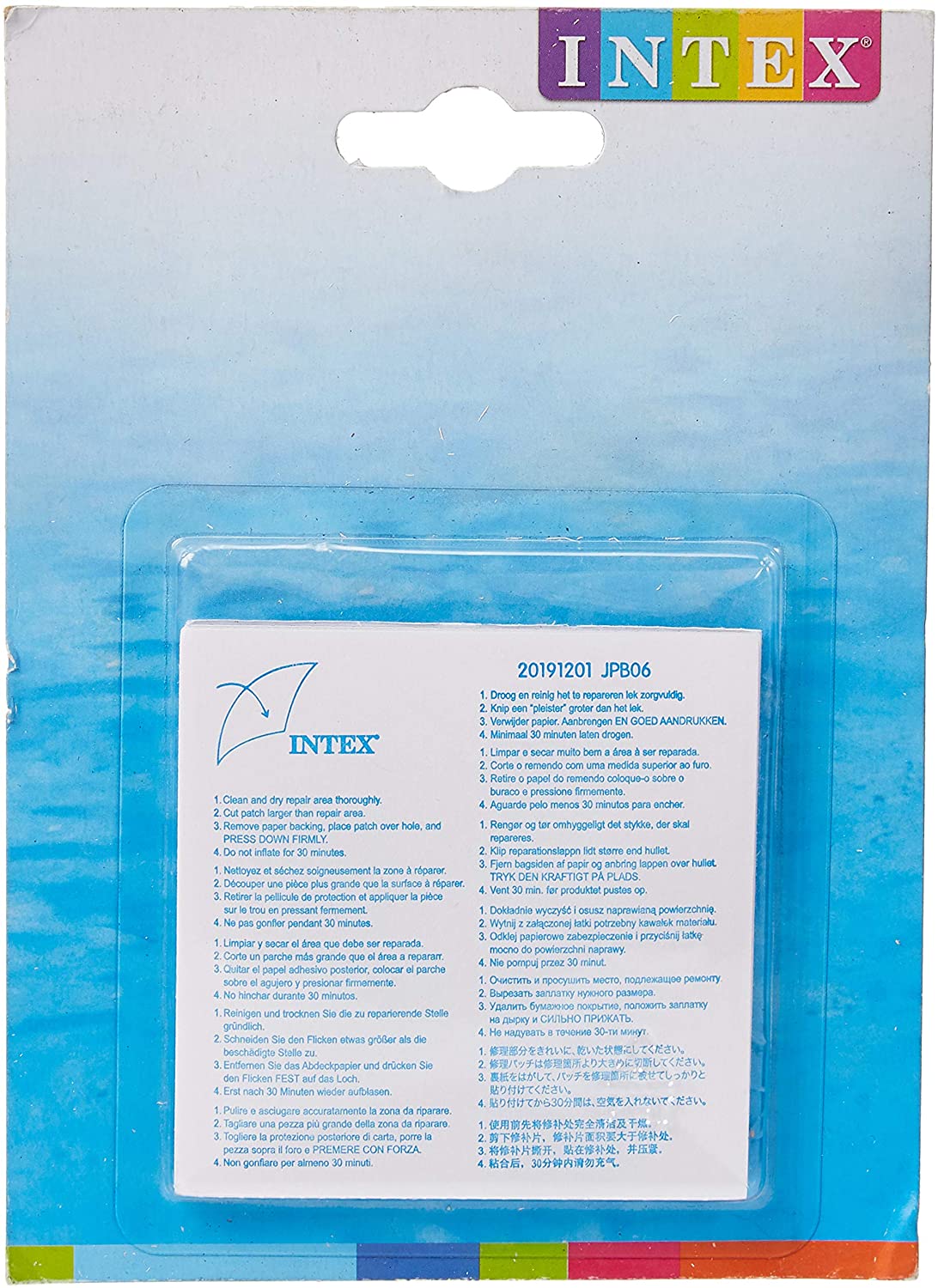 INT1137 Intex Pool Reparaturflicken - 6 Stück - Transparent - 7 x 7 cm - Patches