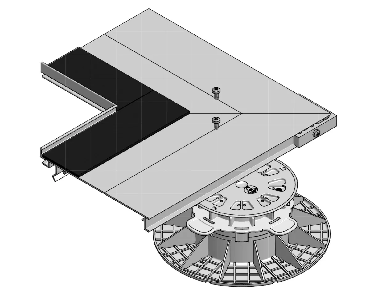 Randabschlusshalter-Set für Plattenlager PREMIUM zur Eckverlegung Innen