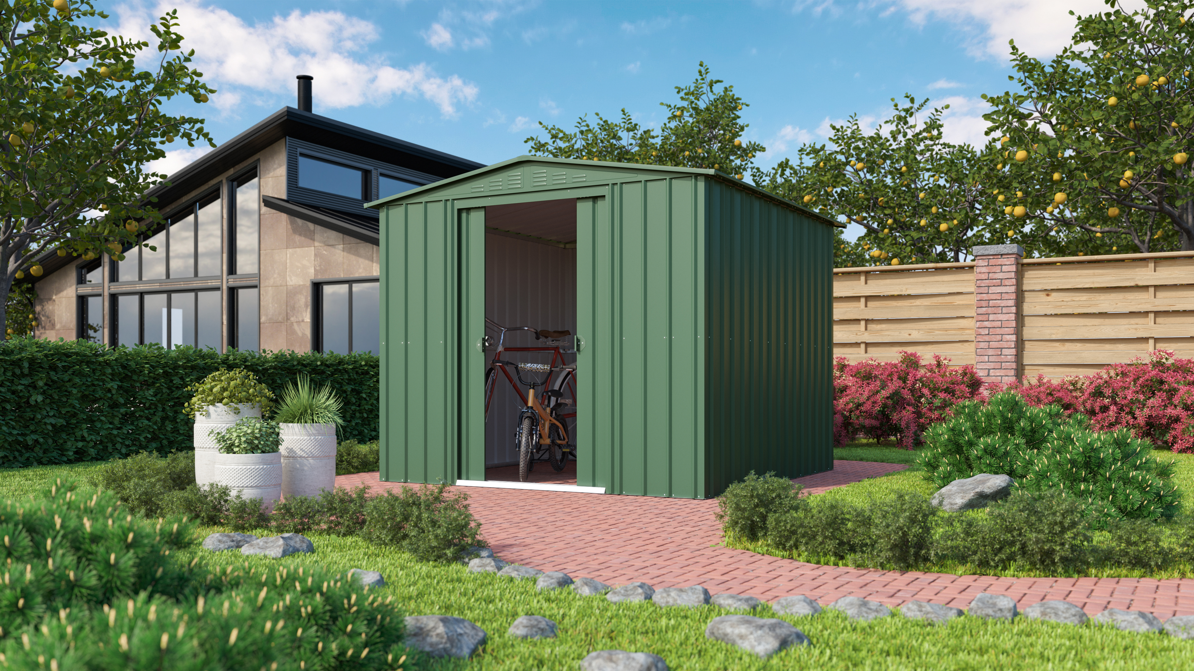 Gerätehaus Gartenmanager Dream 88 H178, jade