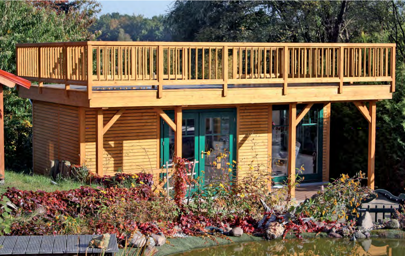 Cara-Riva-3450-F-240-AN Premium Gartenhaus Cara Riva 3450 F + 240 AN Ferienhaus