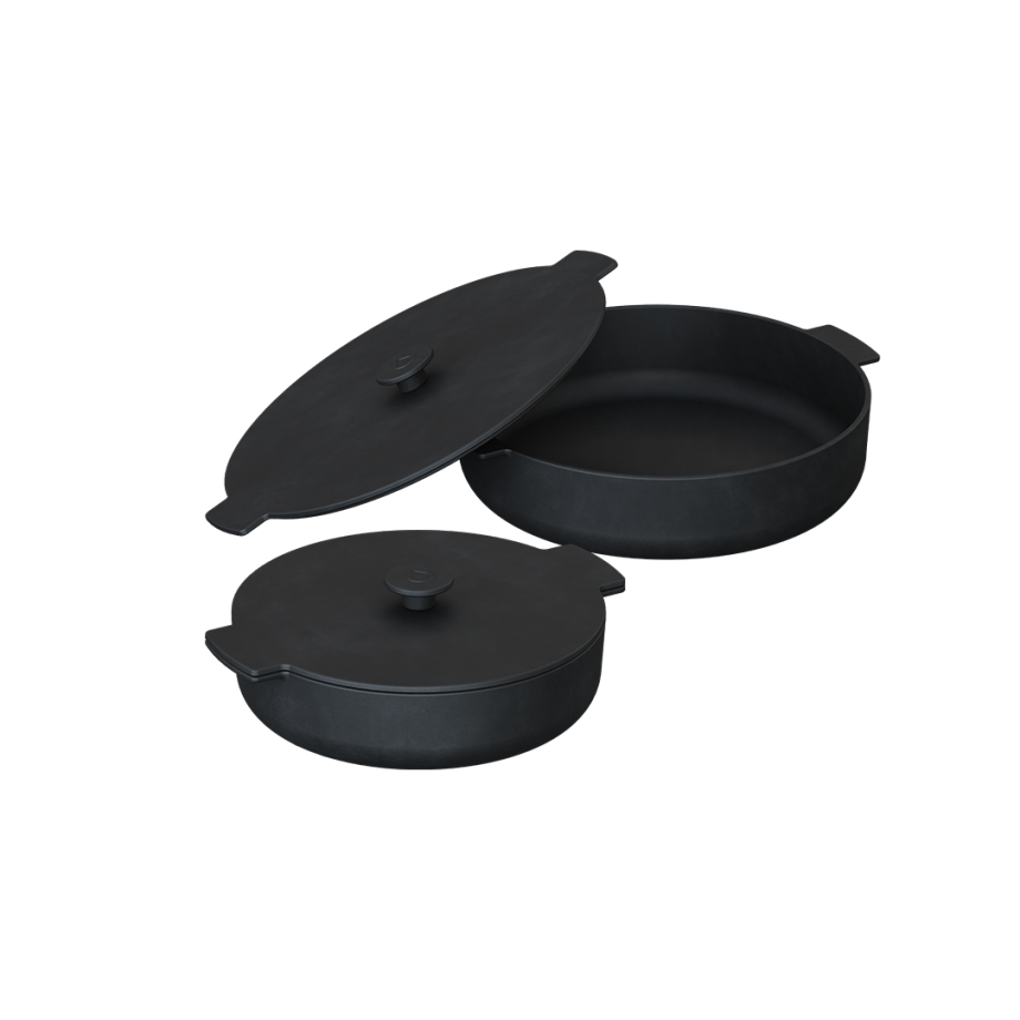 oa-cs-set-21-26-casserole-Set OFYR Gusseisen Casserolen-Set 21-26 cm Auflauf-Set
