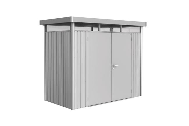 Biohort Gerätehaus HighLine Gr. H1 (silber-metallic, Doppeltür)