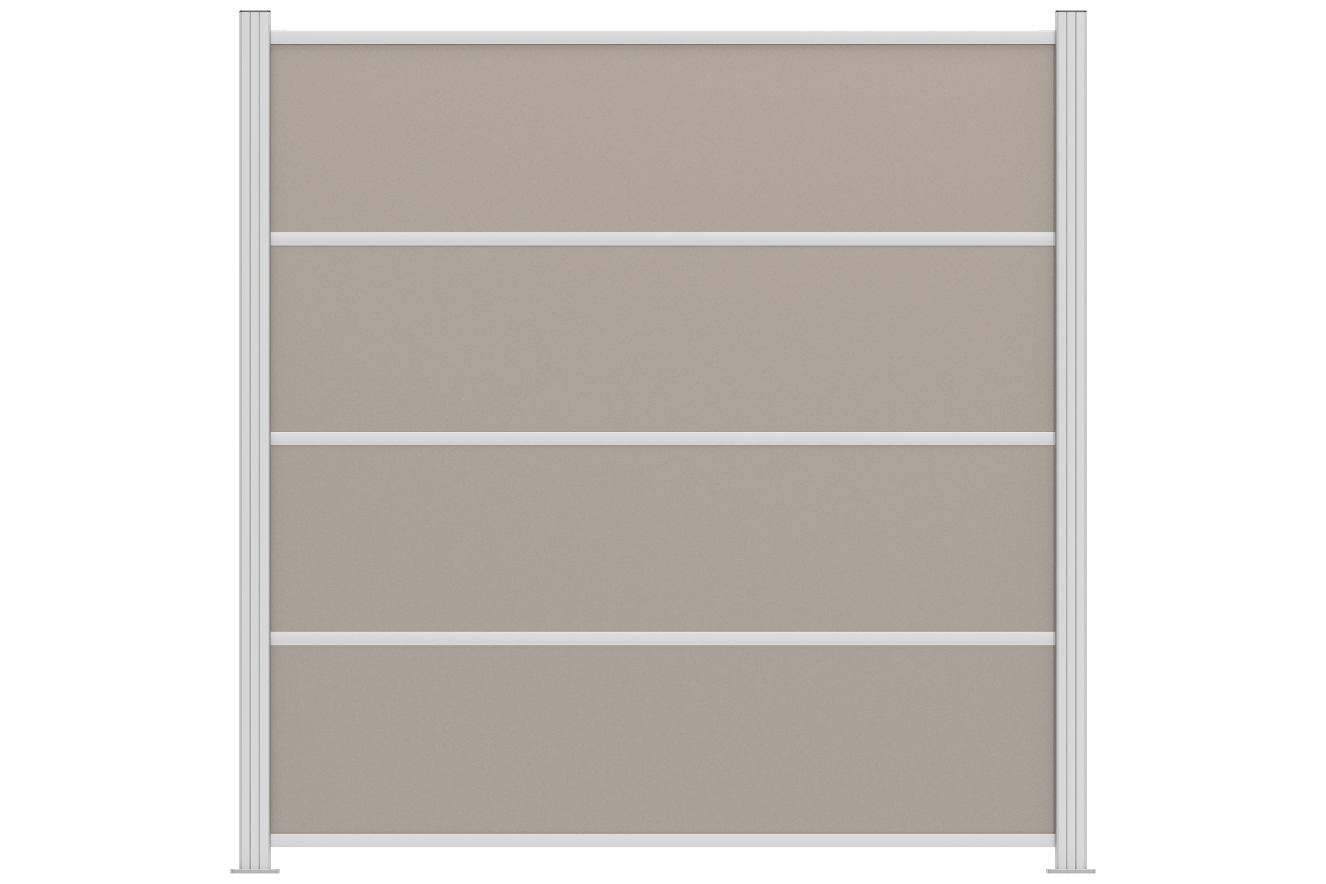 180x180_terragrau Sichtschutz EASY-BOARDS ACP Steckzaun terragrau 4er-Set