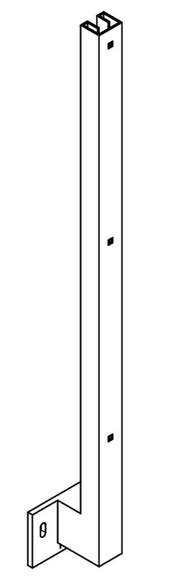 47h4pshlmDzIHf Pitzl Balkonsäule BSP C-Profil 50x40x3 mm Stirnseitig zum Andübeln feuerverzinkt Höhe