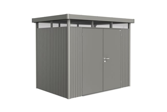 Biohort Gerätehaus HighLine Gr. H2 (quarzgrau-metallic mit Doppeltür)