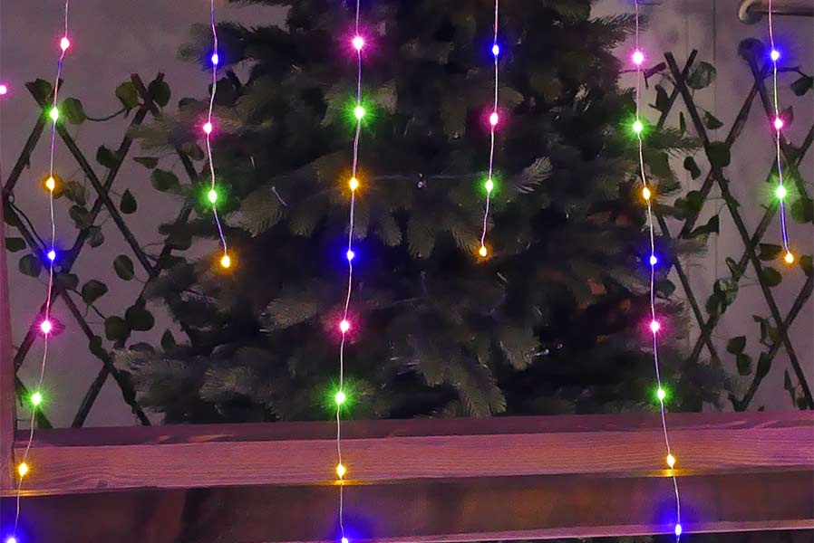 eisregen-multicolor Eisregen Draht-Lichterkette 6m 450 Micro-LED bunt Weihnachten außen