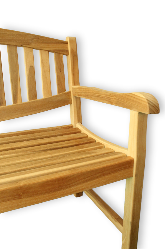 anna Gartenbank Teakbank Holzbank Sitzbank für Balkon Terrasse Garten Teakholz natur