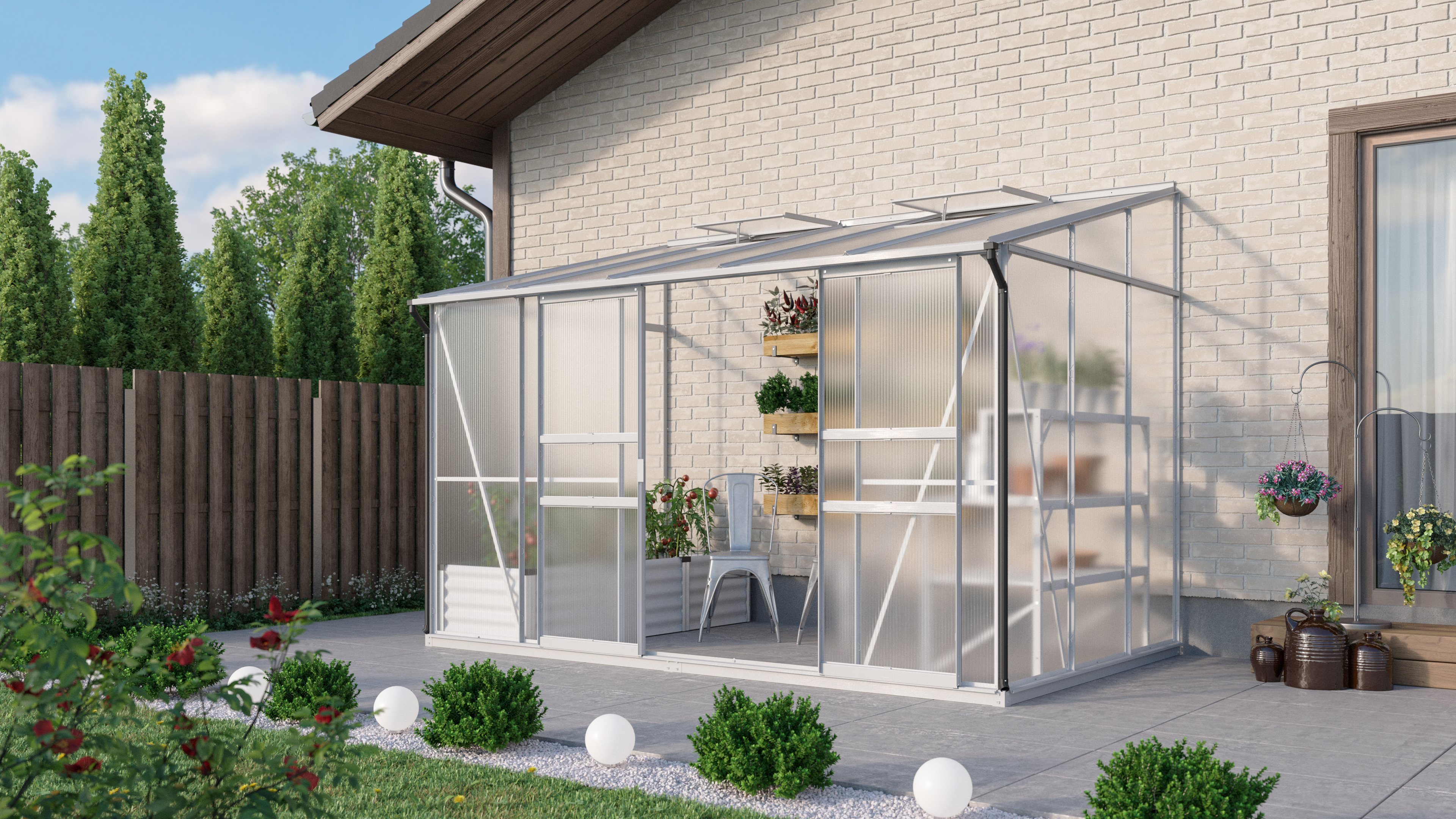 Gewächshaus Osiris / Ida 6500 HKP4mm B 2,01 x T 3,24 x H 2,21 m