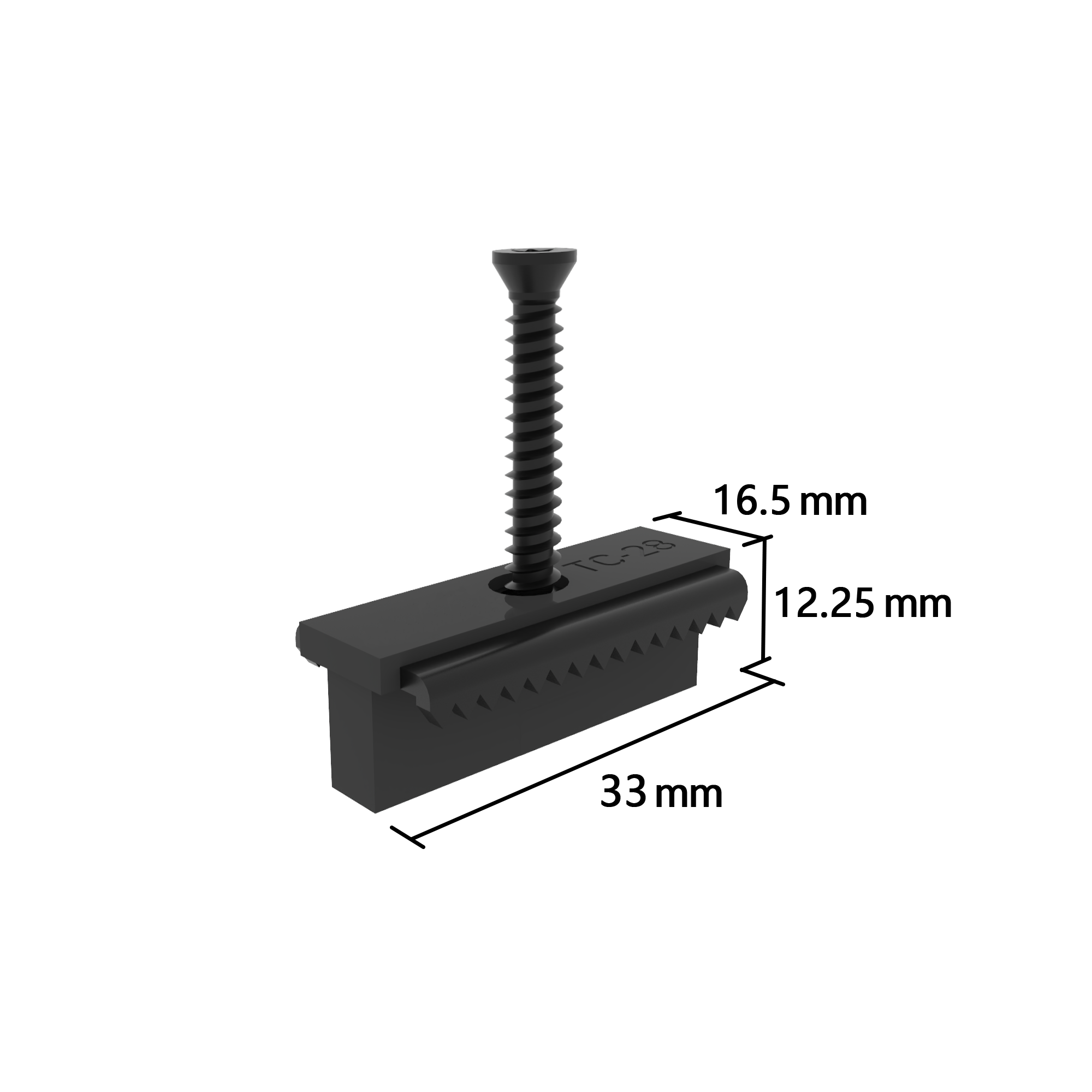 100 Stück Hybrid Terrassen-Befestigungsclip für WPC Dielen inkl. Bohrschrauben TC-28-Clip Set 