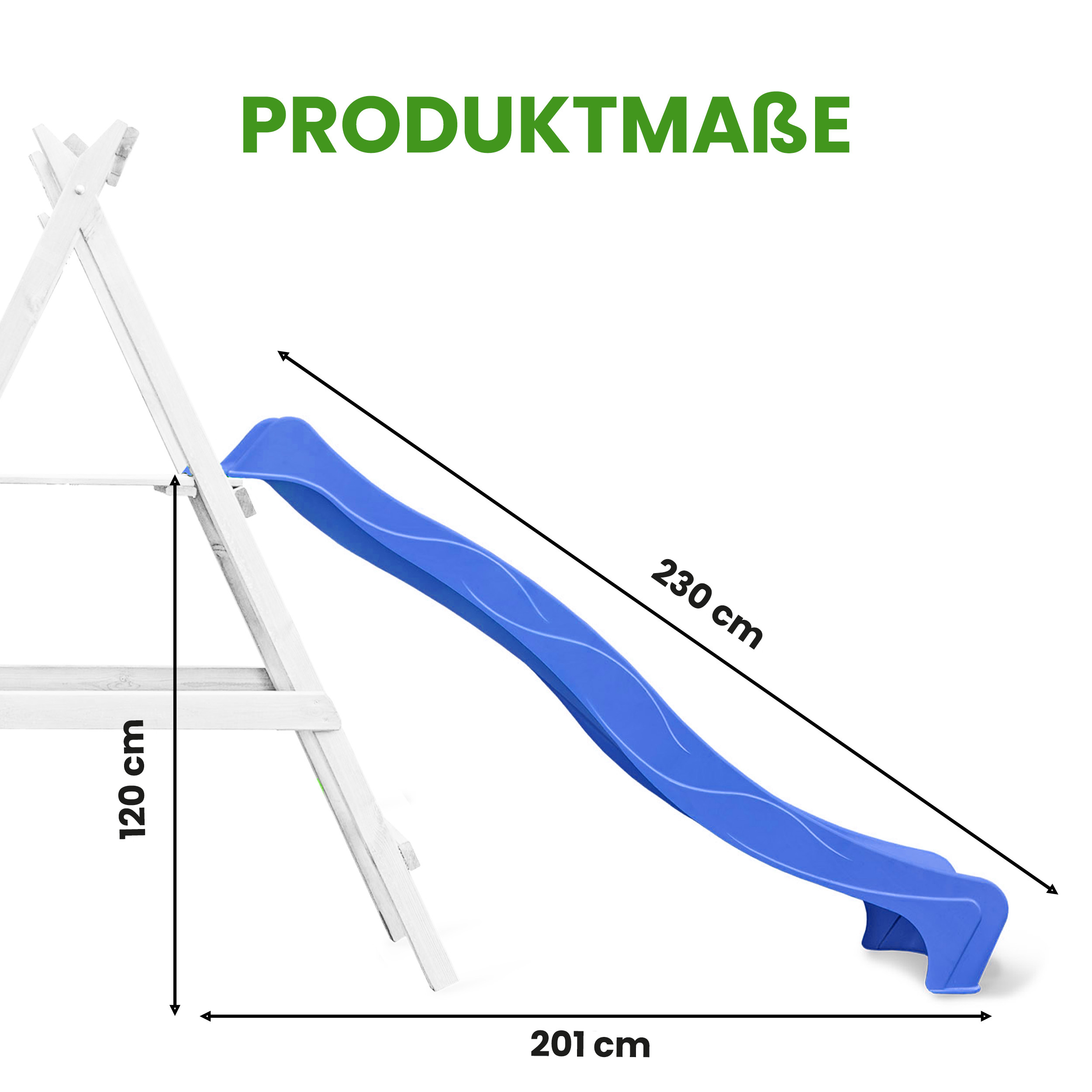 Wellenrutsche 230 cm mit Wasseranschluss Anbaurutsche für Podesthöhe 120 cm für Spielturm oder Schaukel Wellenrutsche 230 cm mit Wasseranschluss Anbaurutsche für Podesthöhe 120 cm für Spielturm oder Schaukel
