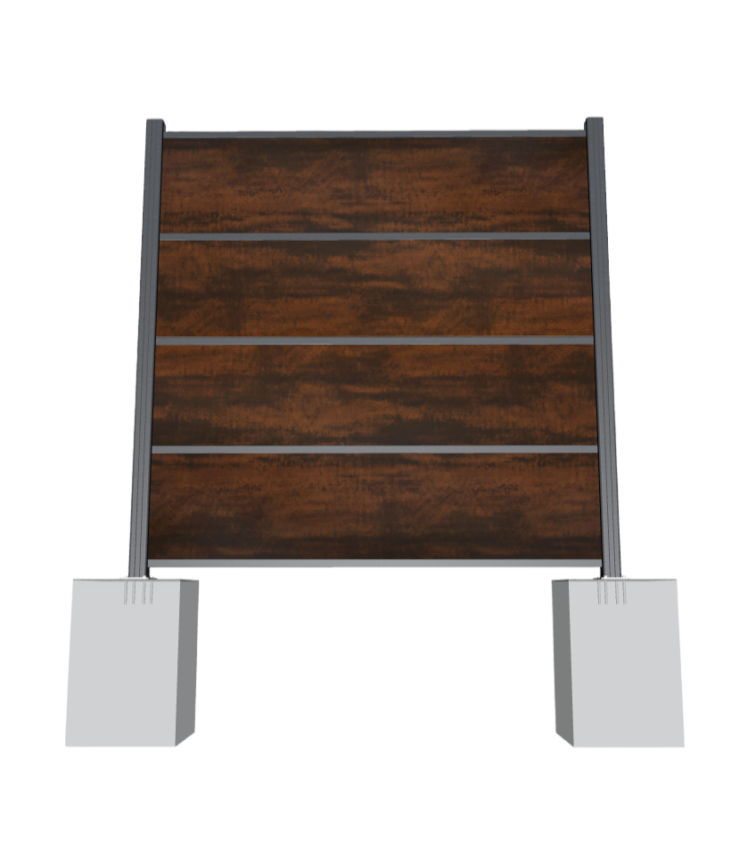 180x180-cm-rostoptik Sichtschutz EASY-BOARDS ACP Steckzaun rostoptik 4er-Set