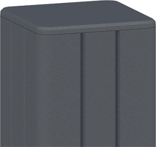 EF-53005-53006-53007 Basic Tor-Pfosten ALU 235 cm 2er-Set anthrazit zum Einbetonieren