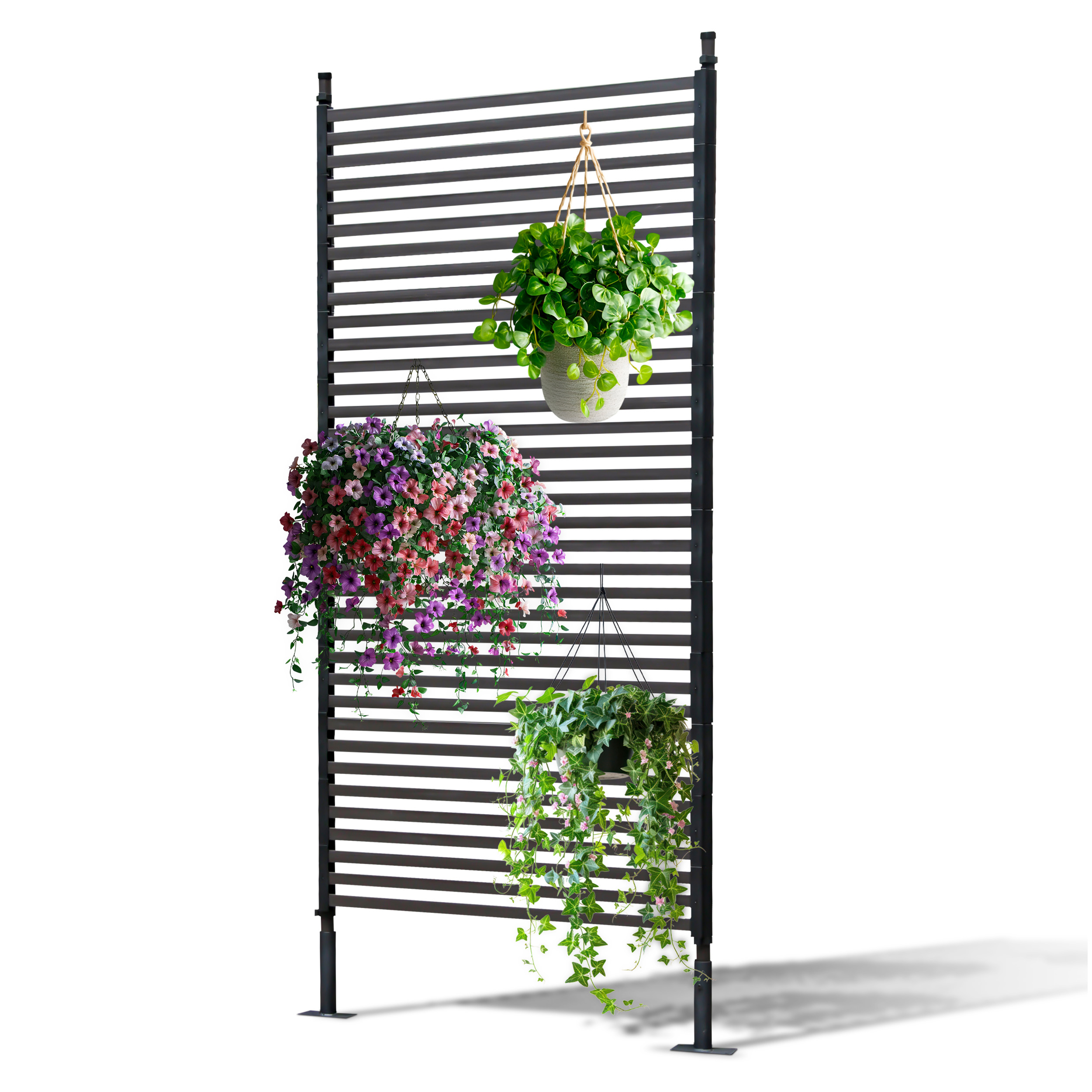 Lamellenzaun braun (ohne Füße) Selbstbauzaun Gartenzaun Sichtschutz Zaun für Garten Terrasse