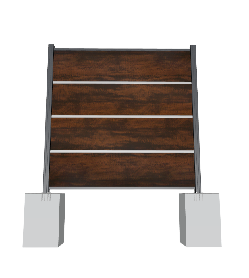 180x180-cm_rostoptik Sichtschutz EASY-BOARDS ACP Steckzaun rostoptik 4er-Set
