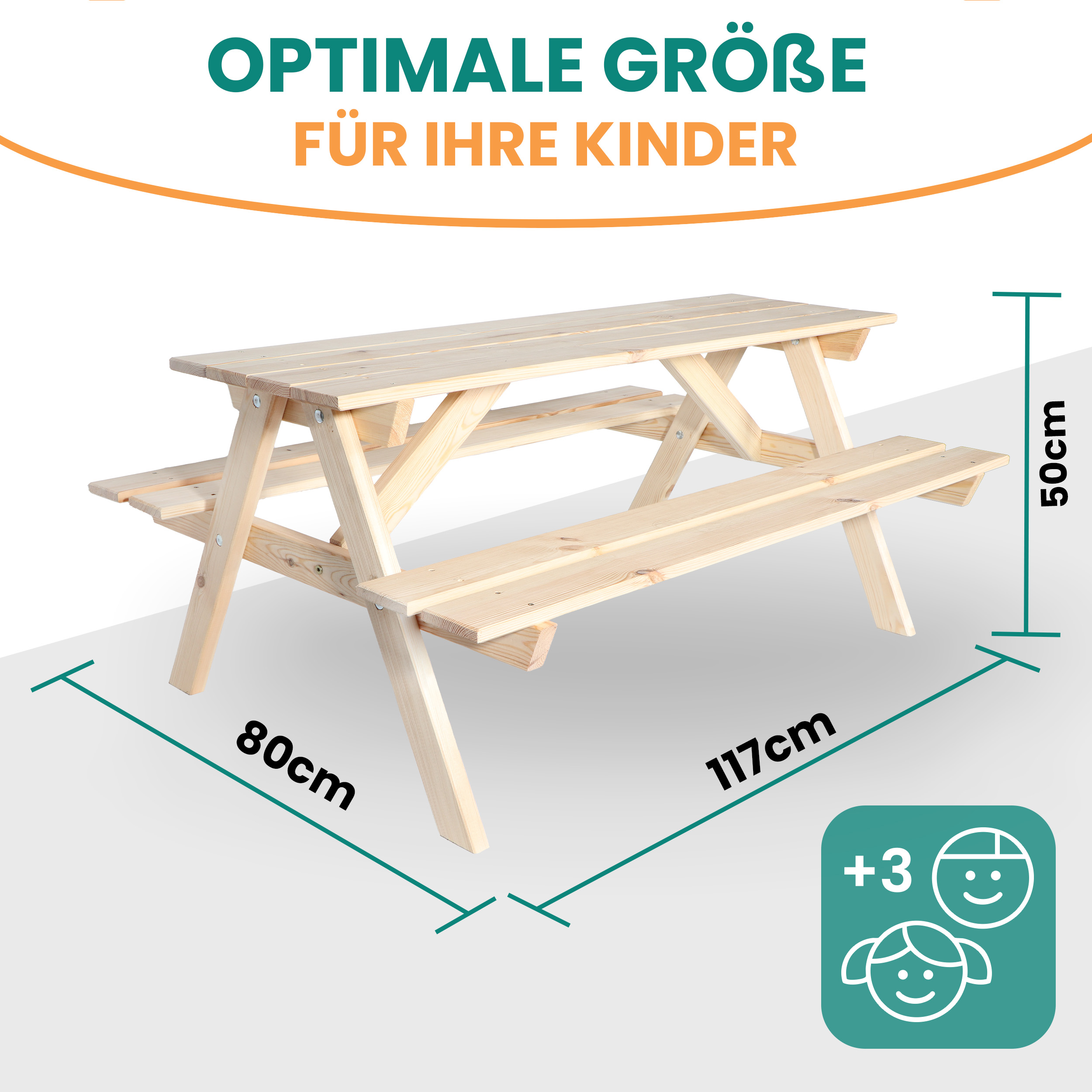 Kindersitzgarnitur Picknicktisch mit 2 Bänken Sitzgruppe Gartenmöbel Outdoor Kindersitzgarnitur Picknicktisch mit 2 Bänken Sitzgruppe Gartenmöbel Outdoor