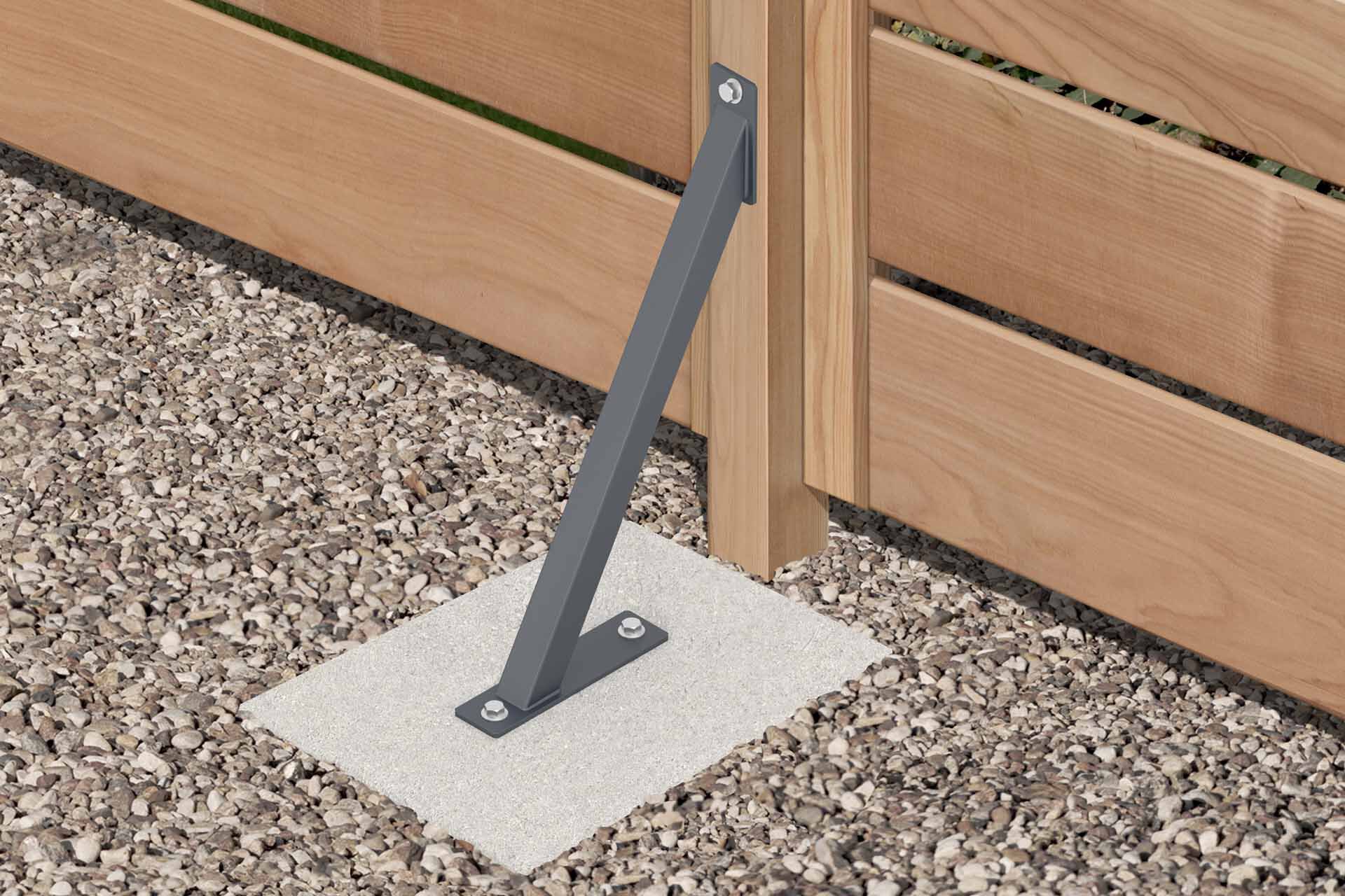 TORNADO-Sturmanker-anthrazit TORNADO Sturmanker 5x30x50 cm anthrazit für Sichtschutz WPC-Steckzaun