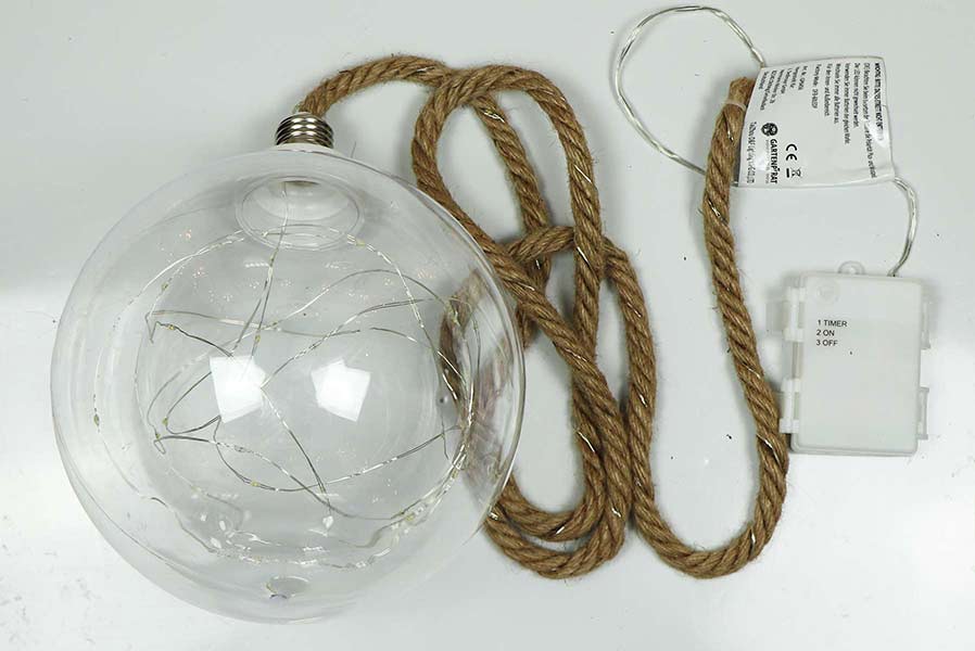 b5qz8I1TXyjFnpi Leuchtkugel ⌀ 20 cm 60 LED warmweiß Kugelleuchte mit Seil zum Aufhängen