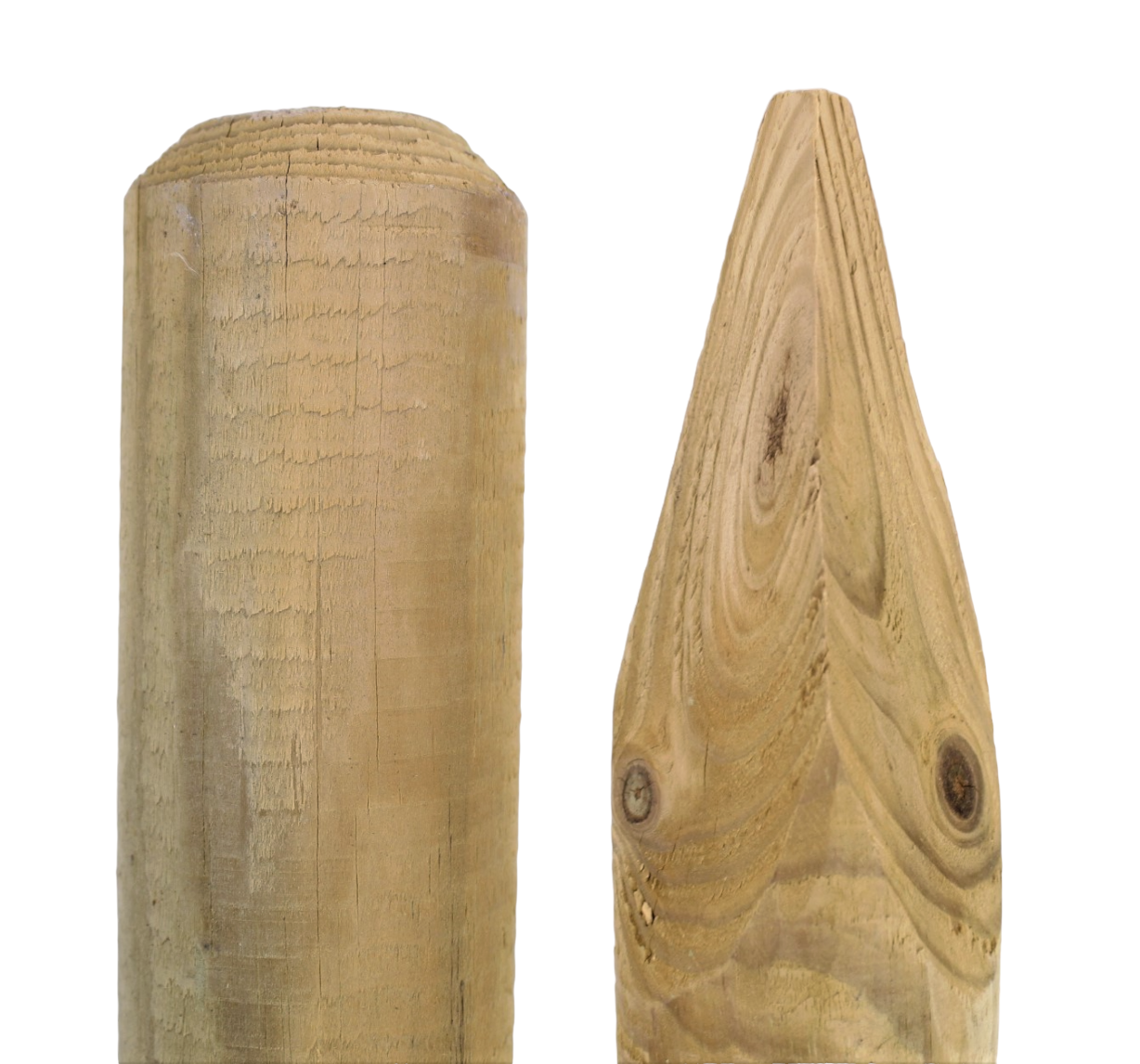 Pfahl Ø 4,6 cm Höhe 175 cm Kiefer imprägniert Pflanzstab Rankhilfe Gartenpfahl