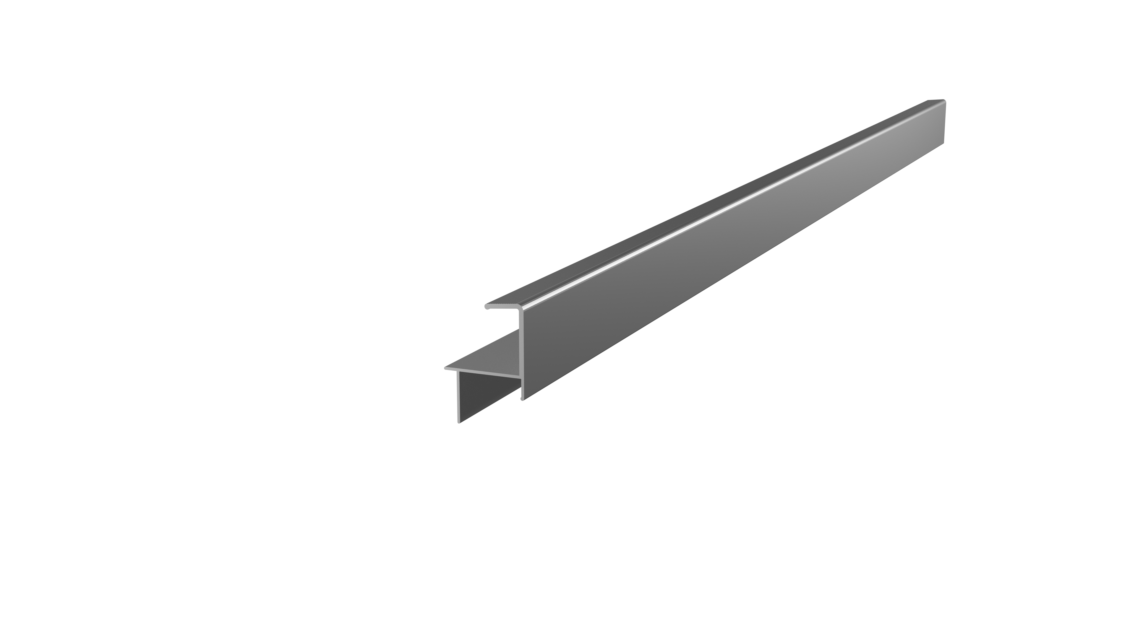 7508-und-7509-Abschlusschiene-25mm ALU-Abschlussprofil silbergrau für Dielen 25-26 mm 190 cm lang Abschlussschiene