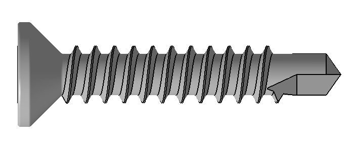 Bohrschrauben Set 4,2x22 mm für Pfostenkappen Edelstahl mit Senkkopf 10 Stück