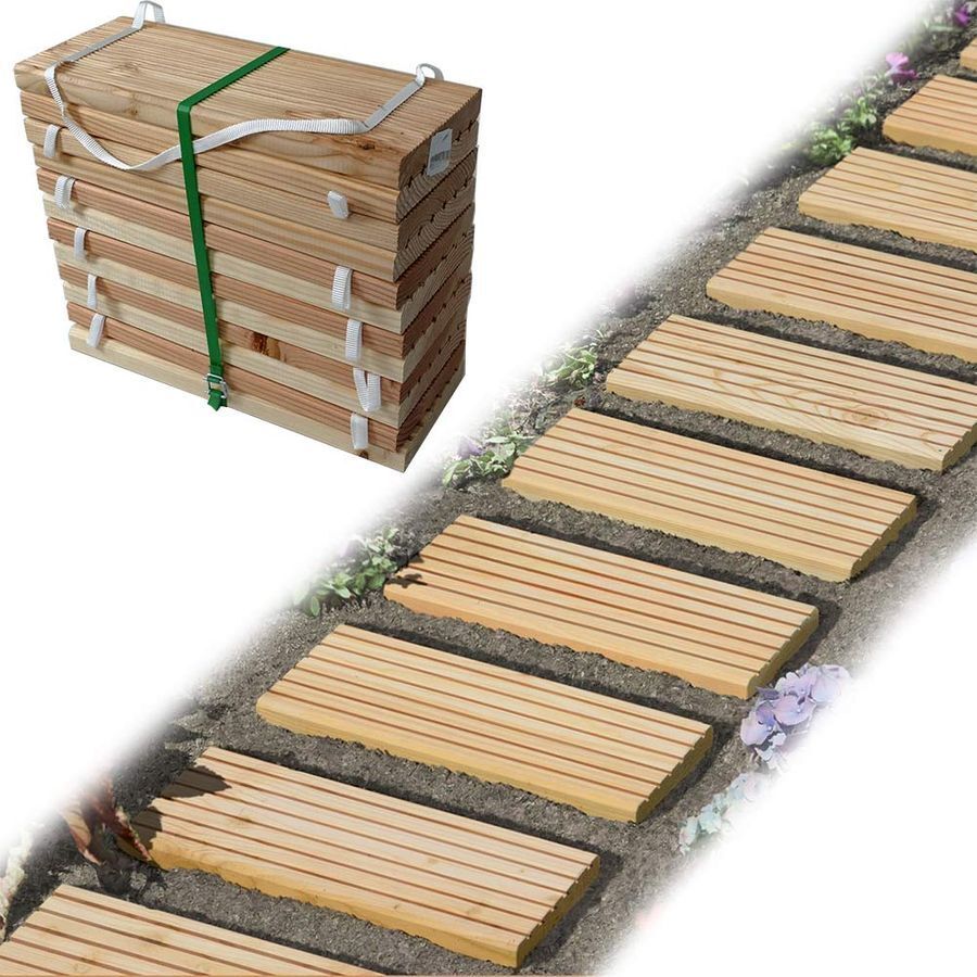 s-l1600m560ChKTcfAmy Rollweg aus Lärchenholz Gartentritte Trittplatten aus Holz Fliesen Weg im Garten