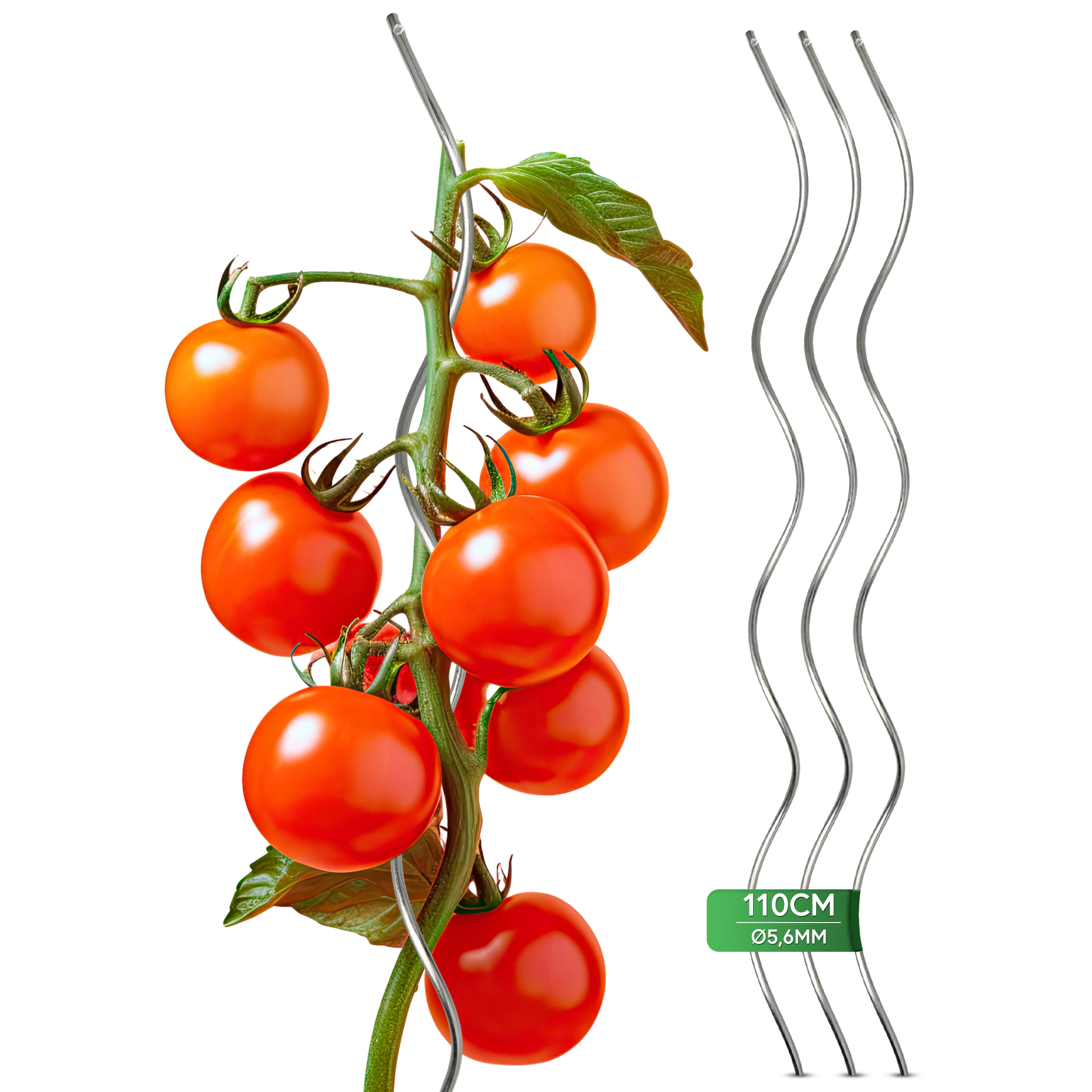 1-110cm Tomaten Stahlspirale Rankenstütze