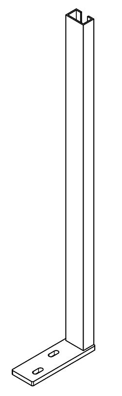 Pitzl Geländerstütze GSP mit C-Profil zum Aufdübeln inkl. Spangenlaschen und Kunststoffkappe Höhe