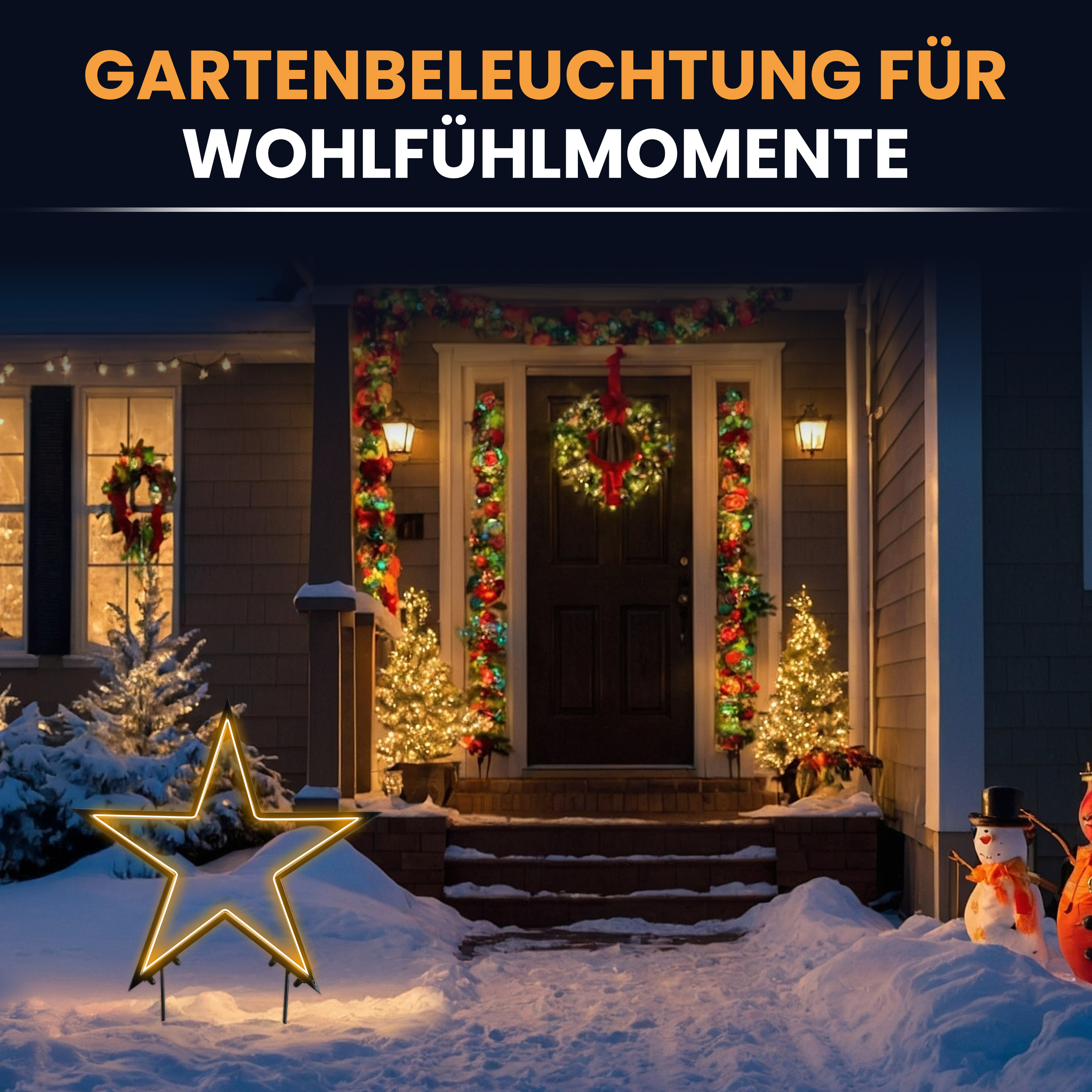 3xOQzqd9psARTi Neon-Stern mit warmweiß LEDs Neonlichtband Weihnachtsstecker
